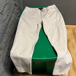 Elegant Cream Straight Leg Women's Pants